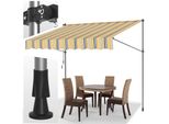 Swanew Tenda Da Sole Tenda Da Sole A Morsetto Tenda Da Sole Per Balcone Tende Da Sole Resistenti Ai Raggi Uv Tenda Da Sole Con Braccio Articolato Giallo Blu 3,5 M