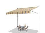 Jiubiaz Tenda Da Sole A Morsetto Tenda Da Sole Per Balcone Tenda Da Sole Per Giardino Resistente Ai Raggi Uv Tenda Da Sole A Braccio Pieghevole Giallo Blu 2M