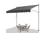 Jiubiaz Tenda Da Sole A Morsetto Tenda Da Sole Per Balcone Tenda Da Sole Per Giardino Resistente Ai Raggi Uv Tenda Da Sole A Braccio Pieghevole Grigio 3,5M