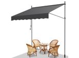 Fiqops Tenda Da Sole A Morsetto Tenda Da Sole Per Balcone Tenda Da Sole Per Giardino Resistente Ai Raggi Uv Tenda Da Sole A Bracci Pieghevoli Grigio 4M