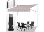 Fiqops Tenda Da Sole A Morsetto Tenda Da Sole Per Balcone Tende Da Giardino Resistente Ai Raggi Uv Tenda A Bracci Pieghevoli Beige 3,5M