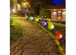 Yakimz 6Pcs Led Faretto Da Giardino Con Picchetto A Terra, Illuminazione Giardino Faretto Esterno Con Spina Impermeabile IP65 Rgb