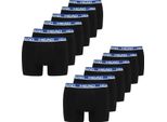 Boxer Head Da Uomo, Confezione Da 2 - Basic, In Cotone Elasticizzato, Monocolore Nero/Blu L