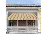 Tenda Da Balcone Jopassy Resistente Ai Raggi Uv E All'acqua, Retrattile 2 M, Gialla E Blu