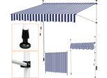 Jiubiaz Tenda Da Sole A Morsetto Tenda Da Sole Retrattile Tenda Da Sole Protezione Solare Balcone Senza Foratura 400X120Cm