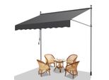Jiubiaz Tenda Da Sole A Morsetto Tenda Da Sole Per Balcone Tenda Da Sole Per Giardino Resistente Ai Raggi Uv Tenda Da Sole A Bracci Pieghevoli Grigio 4M