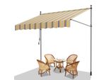 Jiubiaz Tenda Da Sole A Morsetto Tenda Da Sole Per Balcone Tenda Da Sole Per Giardino Resistente Ai Raggi Uv Tenda Da Sole A Braccio Pieghevole Giallo Blu 4M