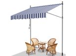Jiubiaz Tenda Da Sole Tenda Da Sole A Morsetto Tenda Da Sole Per Balcone Tende Da Sole Resistenti Ai Raggi Uv Tenda Da Sole Con Braccio Articolato Bianco Blu 3M