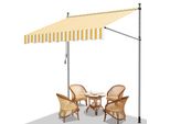 Jiubiaz Tenda Da Sole Tenda Da Sole A Morsetto Tenda Da Sole Per Balcone Tende Da Sole Resistenti Ai Raggi Uv Tenda Da Sole Con Braccio Articolato Bianco Giallo 3M