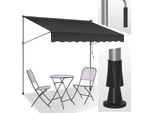 Tenda Da Sole Jopassy Tenda Da Sole Con Morsetti Tenda Da Sole Per Balcone Tende Da Sole Da Giardino Resistenti Ai Raggi Uv Tenda Da Sole Con Braccio Articolato Grigio 2M