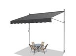 Fiqops Tenda Da Sole A Morsetto Tenda Da Sole Per Balcone Tenda Da Sole Per Giardino Resistente Ai Raggi Uv Tenda Da Sole A Braccio Pieghevole Grigio 2M