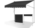 Tenda Da Sole Jopassy Tenda Da Sole A Morsetto Tenda Da Sole Per Balcone Tende Da Sole Resistenti Ai Raggi Uv Tenda Da Sole Con Braccio Articolato Grigio 2,5 M