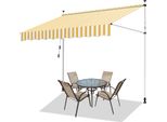 Yakimz Tenda Da Sole Tenda Da Sole A Morsetto Retraibile Tenda Da Sole Protezione Solare Balcone Senza Forature 150X120Cm