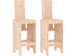 Vidaxl Sgabello Da Bar 2 Pezzi 40X42X120 Cm In Legno Di Pino Massiccio