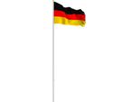 Yakimz Asta Per Bandiera In Alluminio Bandiera Germania Asta Per Bandiera 6,50M Incl. Asta Paranco Corda Bandiera Incl. Manicotto A Terra Asta Bandiera
