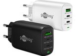 Goobay 65408 Caricabatterie Per Dispositivi Mobili Cuffie, Laptop, Smartphone, Tablet Bianco Ac Ricarica Rapida Interna