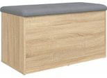 Vidaxl Panca Con Vano Portaoggetti Rovere Sonoma 82X42X45 Cm Materiale A Base Di Legno