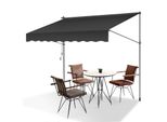 Tenda Da Sole Tolletour Tenda Da Sole Con Morsetti Tenda Da Sole Per Balcone Tende Da Sole Da Giardino Resistenti Ai Raggi Uv Tenda Da Sole Con Braccio Articolato Grigio 3,5 M