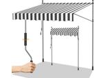 Tolletour Tenda Da Sole Tenda Da Sole Con Morsetti Tenda Da Sole Per Balcone Tende Da Sole Resistenti Ai Raggi Uv Tenda Da Sole Con Braccio Articolato Bianco Grigio 3M