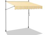 Tolletour Tenda Da Sole Tenda Da Sole Con Morsetti Tenda Da Sole Per Balcone Tende Da Sole Resistenti Ai Raggi Uv Tenda Da Sole Con Braccio Articolato Bianco Giallo 4M