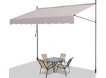 Tolletour Tenda Da Sole Tenda Da Sole Con Morsetti Tenda Da Sole Per Balcone Tende Da Sole Resistenti Ai Raggi Uv Tenda Da Sole Con Braccio Articolato Beige 2,5 M