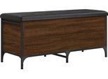 Panca Con Vano Portaoggetti Rovere Marrone 102X42X45 Cm Materiale A Base Di Legno