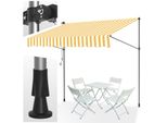 Tolletour Tenda Da Sole Tenda Da Sole Con Morsetti Tenda Da Sole Per Balcone Tende Da Sole Resistenti Ai Raggi Uv Tenda Da Sole Con Braccio Articolato Bianco Giallo 2M