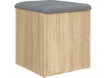Vidaxl Panca Con Contenitore Rovere Sonoma 42X42X45 Cm Materiale A Base Di Legno