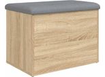 Panca Con Vano Portaoggetti Rovere Sonoma 62X42X45 Cm Materiale A Base Di Legno