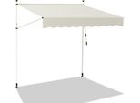 Tenda Da Balcone Tolletour Resistente Ai Raggi Uv E All'acqua, Retrattile 4 M, Color Crema