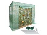 Yakimz Serra In Foglio Serra Per Pomodori 200 X 80 X 170 Cm (Lxlxh), Con Rete In Foglio E Finestra Per La Coltivazione In Giardino, Tetto Spiovente, Verde