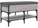 Panca Per Scarpe Grey Sonoma 82X42X45 Cm Materiale A Base Di Legno