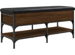 Panca Per Scarpe Look Rovere Marrone 102X42X45 Cm Materiale A Base Di Legno