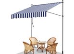 Tenda Da Sole Jopassy Tenda Da Sole A Morsetto Tenda Da Sole Per Balcone Senza Forature - Regolabile In Altezza Tenda Da Sole Resistente Ai Raggi Uv E Idrorepellente 250 Cm Bianco Blu