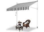 Tenda Da Sole Jopassy Tenda Da Sole A Morsetto Tenda Da Sole Per Balcone Senza Forature - Regolabile In Altezza Tenda Da Sole Resistente Ai Raggi Uv E Idrorepellente 250 Cm Bianco Grigio