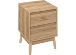 5 Five Simply Smart - Comodino Con 2 Cassetti In Look Rovere "Abana"""