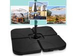 Tolletour Portaombrelli Porta Ombrelloni Set Di 4 Portaombrelli 50X50Cm Piastre Di Zavorramento