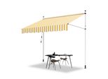 Tenda Da Sole Tolletour Tenda Da Sole Articolata Idrorepellente Per Balcone Tenda Da Sole Per Balcone Protezione Solare Tenda Da Sole A Morsetto Giallo E Bianco 2 M