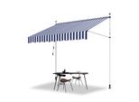 Tenda Da Sole Jopassy Tenda Da Sole Articolata Idrorepellente Per Balcone Tenda Da Sole Per Balcone Protezione Solare Tenda Da Sole A Morsetto Blu E Bianco 2,5 M
