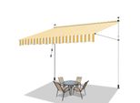 Jopassy Tenda Da Sole A Morsetto Tenda Da Sole Senza Forature Tenda Da Sole Per Balcone Regolabile In Altezza Tenda Da Sole Per Balcone 400 Cm Bianco Giallo