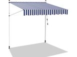 Tenda Da Sole Jopassy Tenda Da Sole Con Morsetti Tenda Da Sole Per Balcone Regolabile In Altezza Tenda Da Sole Senza Forature Per Terrazza Balcone 150 Cm Bianco Blu