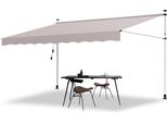 Tenda Da Sole Tolletour Tenda Da Sole Articolata Idrorepellente Per Balcone Tenda Da Sole Per Balcone Protezione Solare Tenda Da Sole Con Morsetti Beige 2M