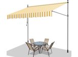 Tenda Da Sole Jopassy Tenda Da Sole A Morsetto Tenda Da Sole Per Balcone Senza Forature - Regolabile In Altezza Tenda Da Sole Resistente Ai Raggi Uv E Idrorepellente 350 Cm Bianco Giallo