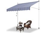 Tenda Da Sole Jopassy Tenda Da Sole Con Morsetti Tenda Da Sole Per Balcone Regolabile In Altezza Tenda Da Sole Senza Forature Per Terrazza Balcone 250 Cm Bianco Blu