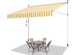 Jopassy Tenda Da Sole A Morsetto Tenda Da Sole Senza Foratura Tenda Da Sole Per Balcone Regolabile In Altezza Tenda Da Sole Per Balcone 350 Cm Bianco Giallo