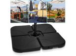 Jopassy Portascialli Set Di 4 Supporti Per Ombrelloni 50X50Cm Portascialli Piastre Di Zavorramento