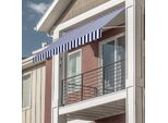 Tenda Da Sole Jopassy Tenda Da Sole Articolata Idrorepellente Per Balcone Tenda Da Sole Per Balcone Protezione Solare Tenda Da Sole A Morsetto Blu E Bianco 2M
