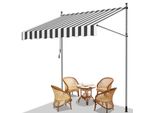 Jopassy Tenda Da Sole Senza Morsetto Tenda Da Sole Per Balcone Tenda Da Sole Per Terrazza Balcone 200Cm Bianco Grigio