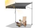 Tenda Da Sole Jopassy Tenda Da Sole Con Morsetti Tenda Da Sole Per Balcone Regolabile In Altezza Tenda Da Sole Senza Forature Per Terrazza Balcone 200 Cm Grigio