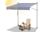 Tenda Da Sole Jopassy Tenda Da Sole Con Morsetti Tenda Da Sole Per Balcone Regolabile In Altezza Tenda Da Sole Senza Forature Per Terrazza Balcone 200 Cm Bianco Blu